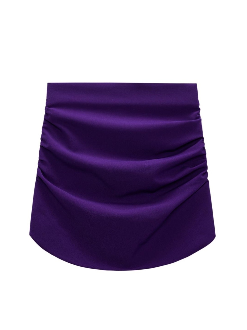 Zara Purple Ruched Mini Skirt